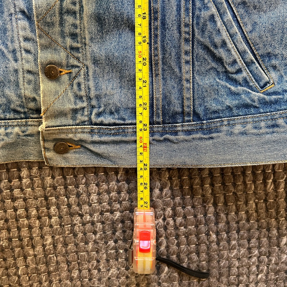 Vintage Faded & Distressed Denim Blue Jacket - Picture 9 of 12